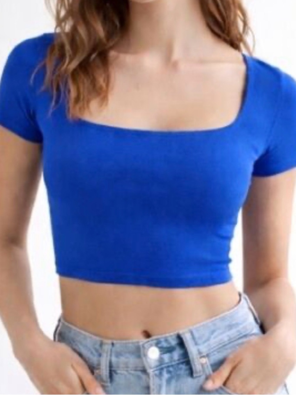 Zara Vibrant Blue Crop Top